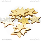 Set 10 Stelle in legno naturale 14-28mm