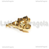 Ciondolo Vespa 3D in Acciaio Inox Dorato 21x22x8.5mm
