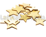 Set 10 Stelle in legno naturale 14-28mm