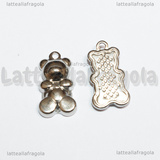 Ciondolo Orsetto in Acciaio Inox 19x10.5x4mm