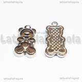Ciondolo Orsetto in Acciaio Inox 19x10.5x4mm