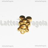 Ciondolo Orsetto in Acciaio Inox Dorato 19x10.5x4mm