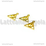 Charm Doni della morte Harry Potter in metallo gold plated 13x12mm
