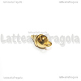 Ciondolo Cono Gelato 3D in Acciaio Inox Dorato 16.5x8x8mm