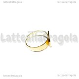 Base Anello in Acciaio Inox Dorato con piastra 12mm