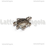 Ciondolo Tartaruga 3D in Acciaio Inox 28.5x19x7mm