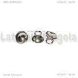 3 Portapendenti a Coppetta in Acciaio Inox 8x8mm