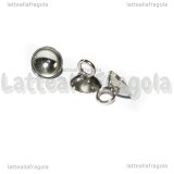 3 Portapendenti a Coppetta in Acciaio Inox 8x8mm