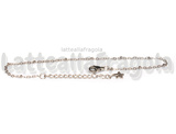 Bracciale in Acciaio Inox maglia rosario 2mm 18.5cm