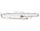 Bracciale in Acciaio Inox maglia rosario 2mm 18.5cm