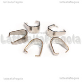5 Portapendenti in Acciaio Inox 6.5x6x3mm