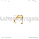 5 Portapendenti in Acciaio Inox Dorato 6.5x6x3mm