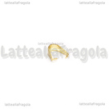 5 Portapendenti in Acciaio Inox Dorato 6.5x6x3mm