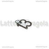 Charm numero 13 in metallo Silver Plated 12x10mm