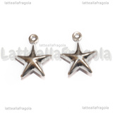 Ciondolo Stella 3D in Acciaio Inox 14x12x4.5mm