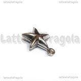 Ciondolo Stella 3D in Acciaio Inox 14x12x4.5mm