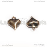 Ciondolo Cuore 3D in Acciaio Inox 11x9x4mm