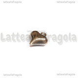 Ciondolo Cuore 3D in Acciaio Inox 11x9x4mm