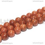 Perle in Pietra del Sole 6mm filo 36cm circa
