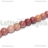 Perle in Rodonite 6mm filo 37cm circa