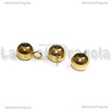 Portapendente in Acciaio Inox Dorato placcato oro 18k 9x5x6mm