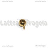 Portapendente in Acciaio Inox Dorato placcato oro 18k 9x5x6mm