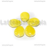 Goccia in Ceramica Limone effetto perlato foro passante 16x12mm