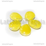 Goccia in Ceramica Limone effetto perlato foro passante 16x12mm