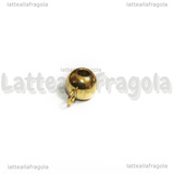 Portapendente in Acciaio Inox Dorato placcato oro 18k 9x5x6mm