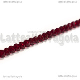 Rondelle mezzocristallo sfaccettato Rosso Scarlatto 3x2mm filo 40cm