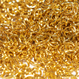 50 Anellini apribili in Acciaio Gold Plated 4x0.6mm