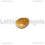 Goccia in Ceramica Oro effetto perlato foro passante 16x12mm