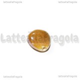 Goccia in Ceramica Oro effetto perlato foro passante 16x12mm