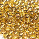 25 Sfere in Acciaio Inox Dorato 3x2mm