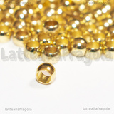 25 Sfere in Acciaio Inox Dorato 3x2mm