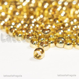 25 Sfere in Acciaio Inox Dorato 3x2mm