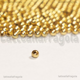 20 Sfere in Acciaio Inox Dorato 2mm