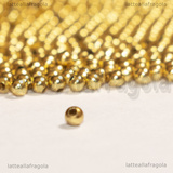 20 Sfere in Acciaio Inox Dorato 2mm