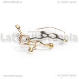 Orecchini a Perno Molecola Serotonina in metallo Silver Plated 25x12mm