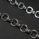 1 Metro Catena in Alluminio argentato maglia tonda 10mm