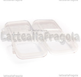 Scatola in plastica trasparente 35x35mm