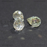 3 Gocce in Vetro Sfaccettato Champagne AB 8x6mm