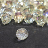 3 Gocce in Vetro Sfaccettato Champagne AB 8x6mm