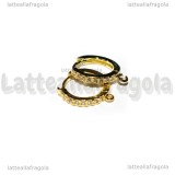 Creole in Ottone dorato e Cubic Zirconia 16x14mm