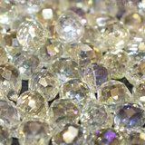 3 Gocce in Vetro Sfaccettato Champagne AB 8x6mm