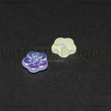 5 Fiori in vetro Bianco superiore AB 17x11mm