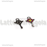 Charm Bacchetta di Sailor Moon in Acciaio Inox smaltato 16x10mm
