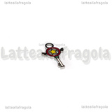 Charm Bacchetta di Sailor Moon in Acciaio Inox smaltato 16x10mm