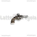 Ciondolo Pistola 3D in Acciaio Inox 22.5x17x2.5mm