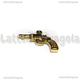 Ciondolo Tartaruga 3D in Acciaio Inox Dorato 22.5x17x2.5mm
